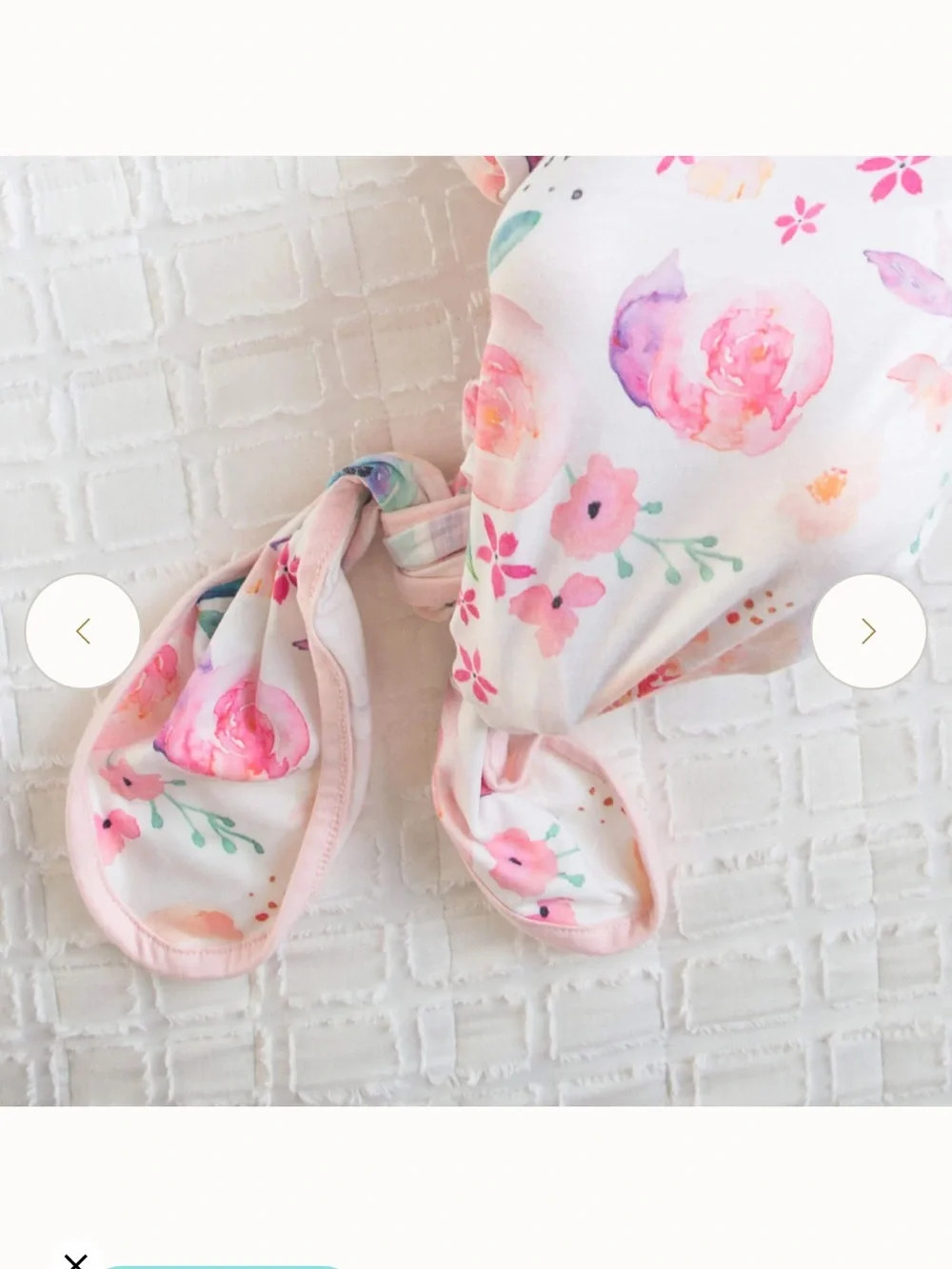Copper Pearl Newborn Knotted Gown - Bloom Baby Floral Pink NWT New Jersey